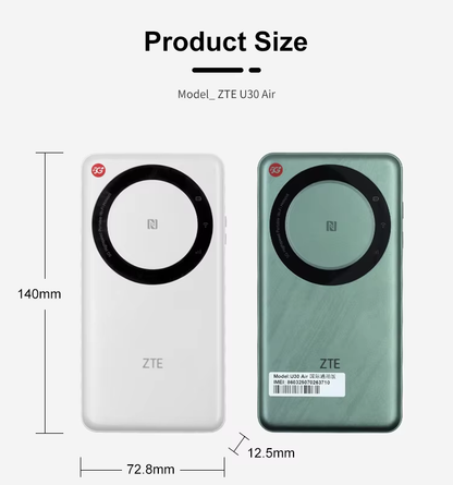 Point d'accès mobile 4G LTE ZTE Pocket WiFi 5G U30 Air 4x4 MIMO NFC